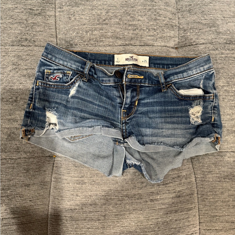 Hollister Women's Blue Denim Shorts